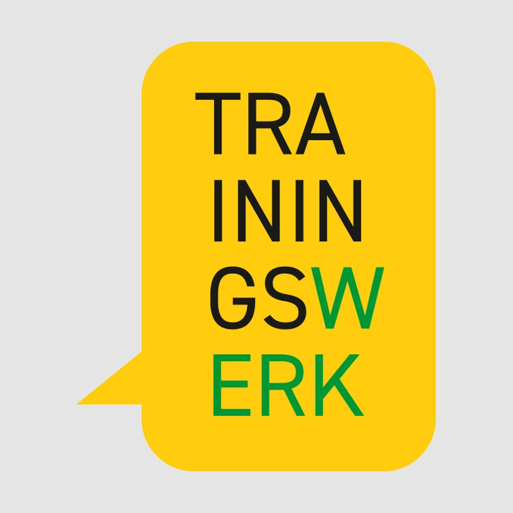 The logo of the TrainingsWerk training and further education programme