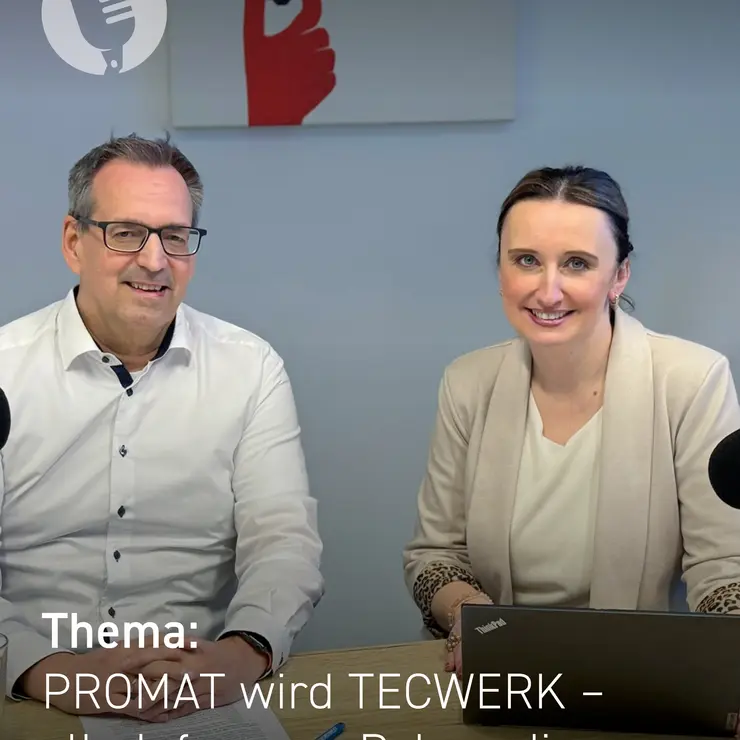 Michael Rolf und Yvonne Weyerstall reden im Podcast über das Rebranding von TECWERK