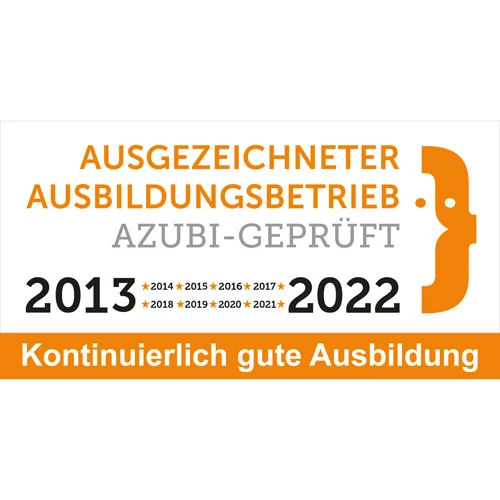 Siegel Ausgezeichneter Ausbildungsbetrieb 2022