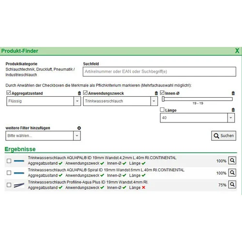 Instandhaltungskonzept Produkt Finder