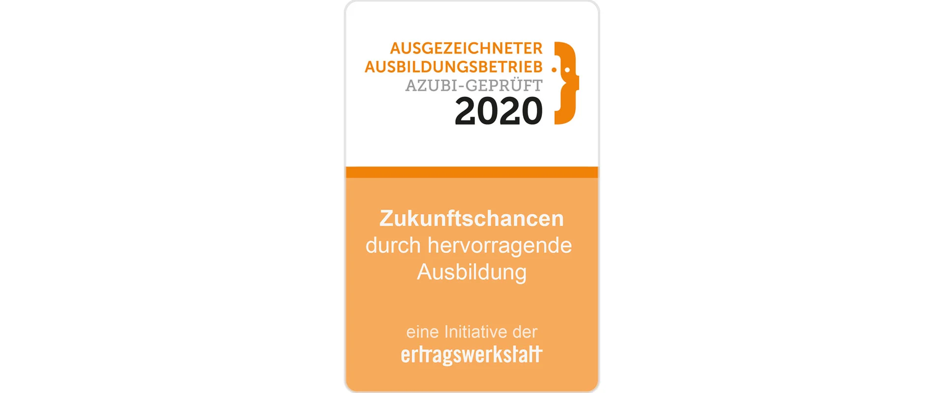 Abzeichen Ausgezeichneter Ausbildungsbetrieb 2020