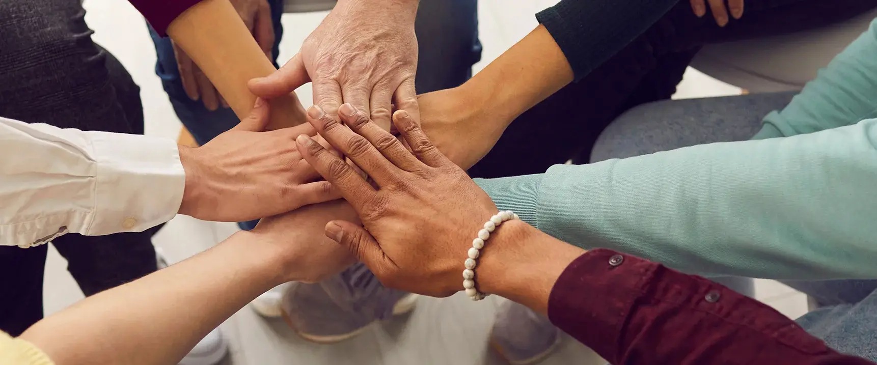 Team shaking hands